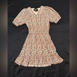 Nicole Miller Boho Embroidered Mini Dress Size 2 NWT